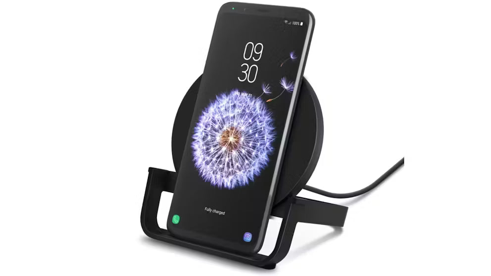 Belkin Wireless Charging Stand 10W – Qi-Compatible Fast Charger for iPhone Samsung Galaxy - Black