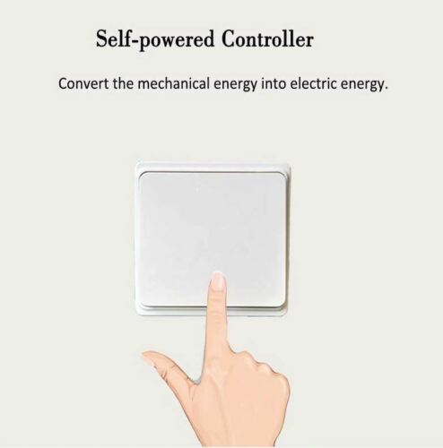 New Kinetic 70m Range Wireless Self Powered Switch Receiver No Battery No Wiring