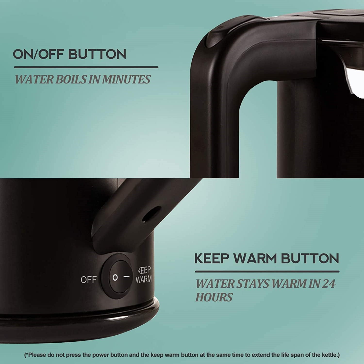 Vintage 4 Slice Toaster & 1.7L Glass Kettle Set - Black Modern Design - LED, Browning Control, Keep Warm - Chrome Trim - Stylish Kitchen Combo