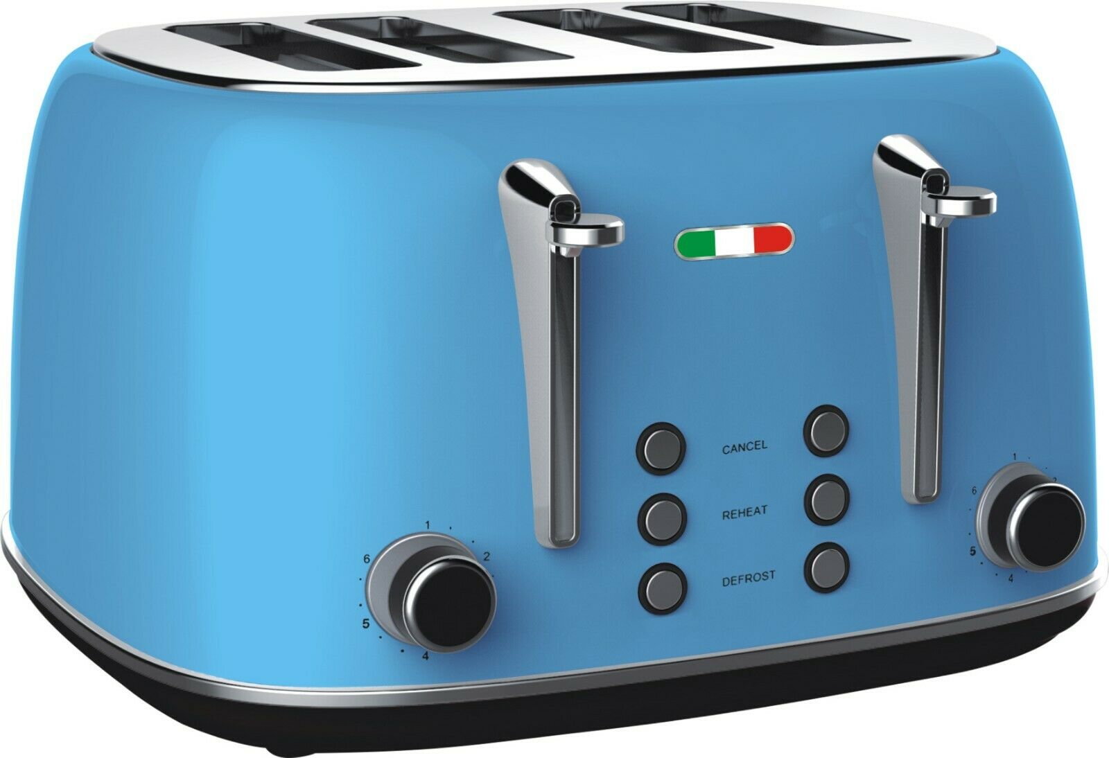 Vintage Electric Kettle and 4 slice Toaster Combo Sky blue Stainless Steel